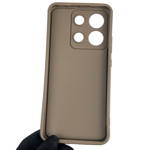 Чохол силіконовий Soft Touch з 3D принтом жіночим для Xiaomi Redmi Note 13 4G коричневий (Повний захист камери) 0043086 фото