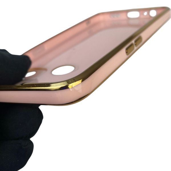 Чехол для OPPO A32 с защитой камеры с золотой окантовкой на оппо а32 пудровый gs1 0020113 фото