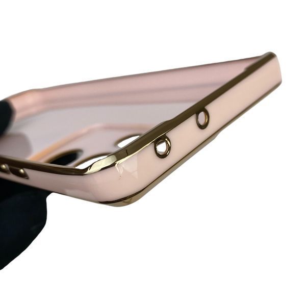 Чохол для Samsung Galaxy S21 Ultra (SM-G998) з кільцем MagSafe із золотою окантовкою на самсунг с21 ультра пудровий gs1 0022446 фото