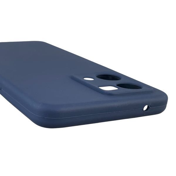 Чохол для Oppo Reno 7 4G силіконовий з мікрофіброю нековзний на оппо рено 7 4г темно-синій 0031791 фото