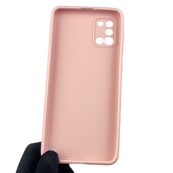 Чехол для Samsung Galaxy A31 (SM-A315F) с квадратными гранями с защитой камеры на самсунг а31 пудровый 0012589 фото