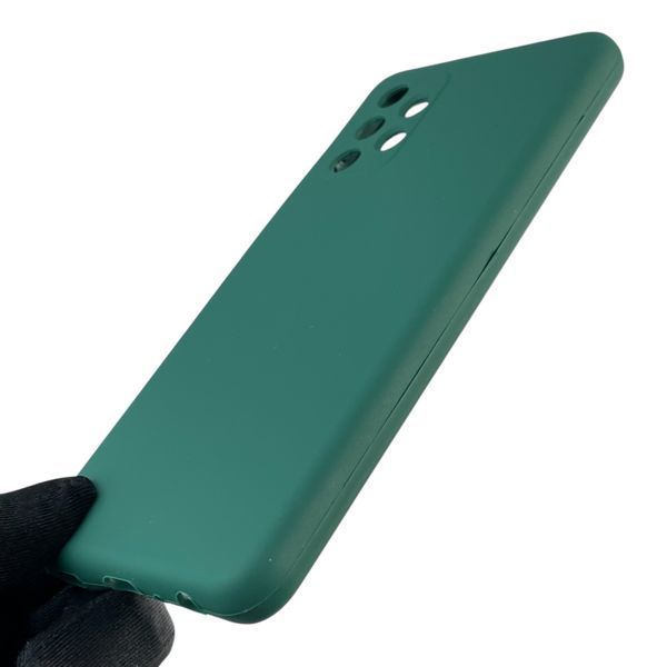 Чехол для Samsung Galaxy A32 4G (SM-A325F) силиконовый с микрофиброй нескользящий на самсунг а32 4г зеленый 0031922 фото