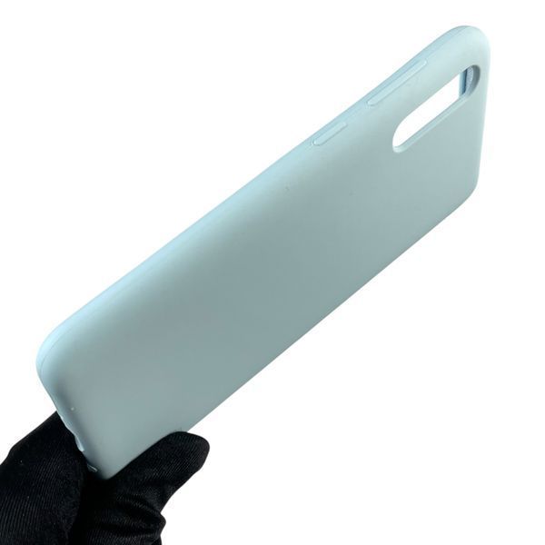 Чехол для Samsung Galaxy A50s (SM-A507F) силиконовый с микрофиброй нескользящий на самсунг а50с голубой 0031987 фото