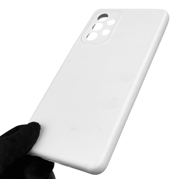 Чехол для Samsung Galaxy A73 5G (SM-A736B) силиконовый с микрофиброй нескользящий на самсунг а73 5г белый 0032118 фото