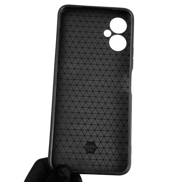 Чохол для TECNO Spark 9 Pro (KH7n) броньований з кільцем-тримачем підставкою зі шторкою на техно спарк 9 про чорний rg1 0013487 фото