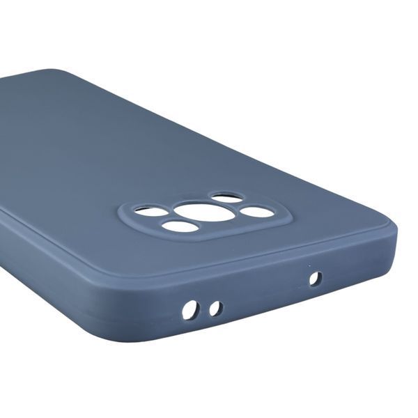 Чехол для Xiaomi Poco X3 NFC с квадратными гранями с защитой камеры на сяоми поко х3 нфс голубой 0012689 фото