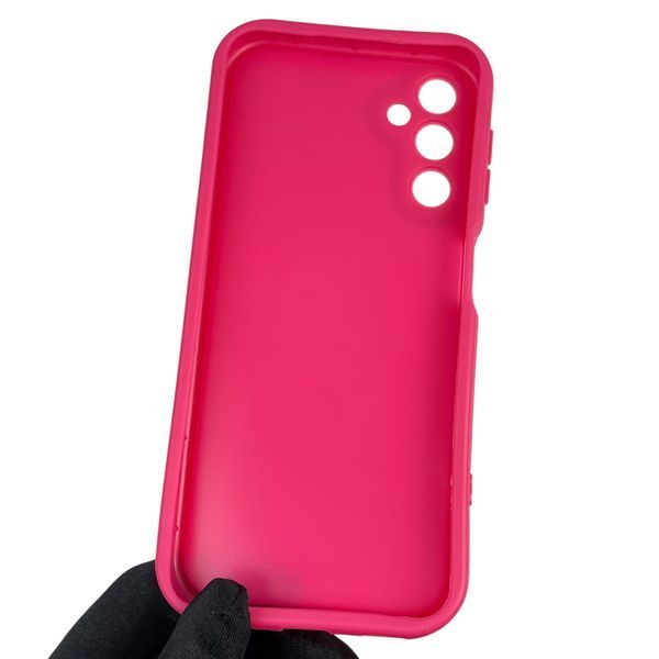 Чохол силіконовий оригінальний Soft Touch з 3D принтом злого кота для Samsung Galaxy A14 4G (SM-A145F) малиновий (Повний захист камери) 0046374 фото