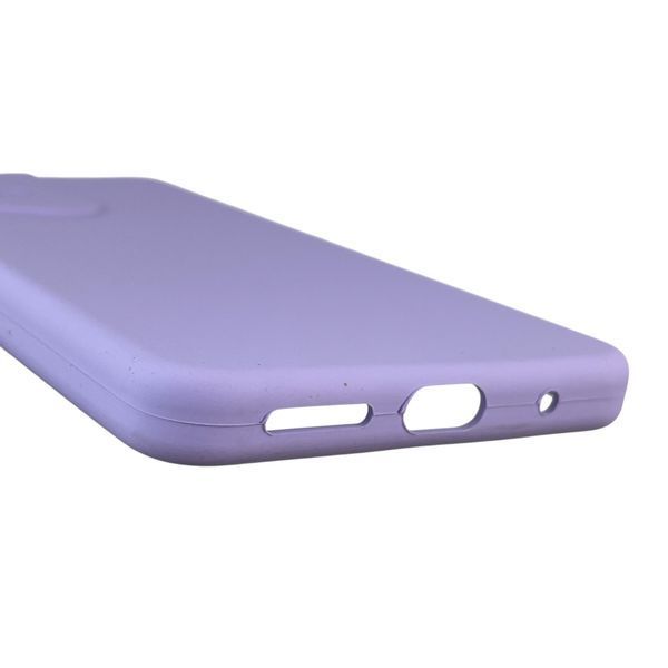 Чохол для Motorola Moto G04s силіконовий з мікрофіброю нековзний на моторола г04с бузковий 0031745 фото