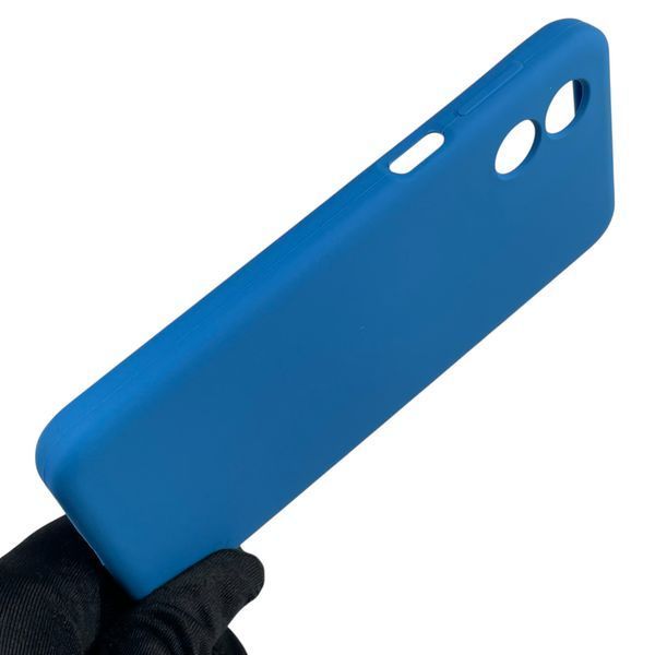 Чохол для Motorola Moto E13 (PAXT0034) силіконовий з мікрофіброю нековзний на моторола е13 синій 0031677 фото