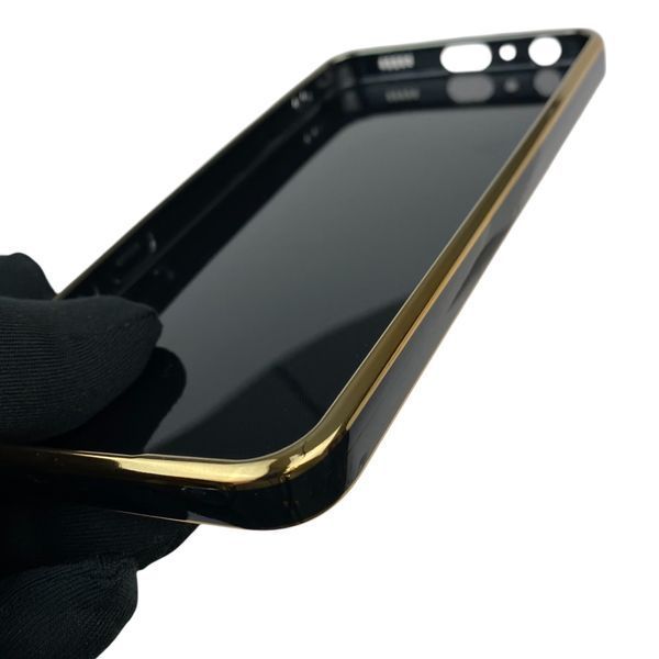 Чохол для Samsung Galaxy A03 core (SM-A032F) з кільцем MagSafe із золотою окантовкою на самсунг а03 кор чорний gs1 0022294 фото
