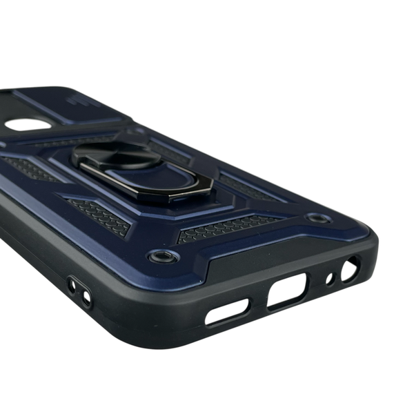 Чохол для Tecno Spark Go (KG5m) броньований з кільцем-тримачем підставкою зі шторкою на техно спарк го темно-синій rg1 0016083 фото