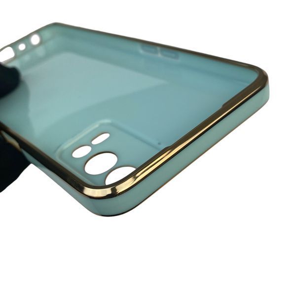 Чохол для Oppo A55 4G глянцевий із захистом камери із золотою окантовкою на оппо а55 4г бірюзовий gs1 0019573 фото