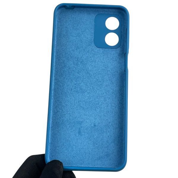 Чохол для Motorola Moto E13 (PAXT0034) силіконовий з мікрофіброю нековзний на моторола е13 синій 0031677 фото