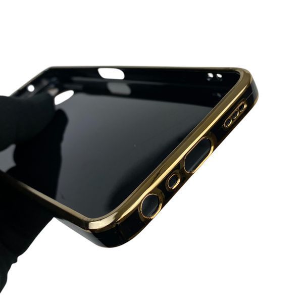 Чехол для OPPO A36 с кольцом MagSafe с золотой окантовкой на оппо а36 черный gs1 0022767 фото
