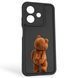 Чохол силіконовий оригінальний Soft Touch з 3D принтом кумедний тед ведмідик для Oppo A3x чорний (Повний захист камери) 0048445 фото 1