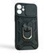 Чохол із шторкою камери для Apple iPhone 12 Mini чорний (протиударний, кільце в авто) 0062469 фото 1