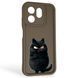Чохол силіконовий Soft Touch з 3D принтом злого кота для Infinix Smart 9 коричневий (Повний захист камери) 0046928 фото 1
