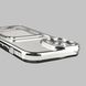 Чехол для Apple iPhone 15 с серебряной окантовкой с карманом для карт на айфон 15 серебряный 0013019 фото 4