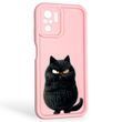 Чохол силіконовий оригінальний Soft Touch з 3D принтом злого кота для Xiaomi Poco M5s рожевий (Повний захист камери) 0046776 фото