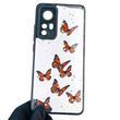 Чехол для Xiaomi 12 с блёстками с бабочками на сяоми 12 черный 0037699 фото