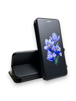 Чохол книжка з 3D принтом для OPPO A57 (4G) з екошкіри із підставкою та магнитом чорна gd2 0014166 фото