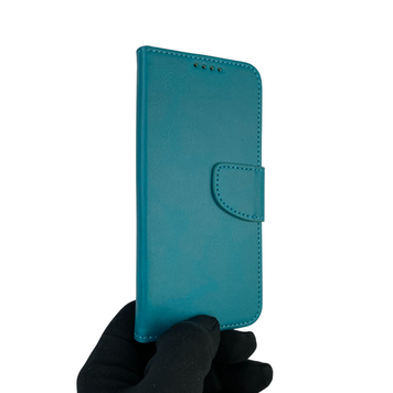 Чехол-книжка для телефона Samsung Galaxy M22 4G (SM-M225F) кожанная с магнитной застежкой на самсунг M22 4г бирюзовая 0025508 фото