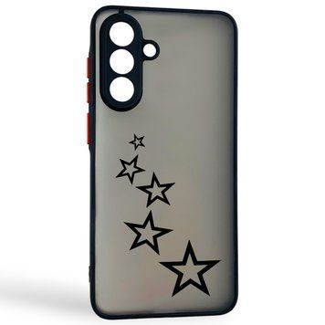 Чохол для телефона Samsung Galaxy A36 5G (SM-A366U) с 3D принтом зірочки із захистом камери чорний 0059226 фото