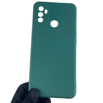 Чехол для OPPO A33 противоударный однотонный с квадратными гранями с защитой камеры на оппо а33 зёленый 0008378 фото