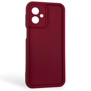Чехол силиконовый Soft Touch для Motorola G54 бордовый (Полная защита камеры) 0054415 фото