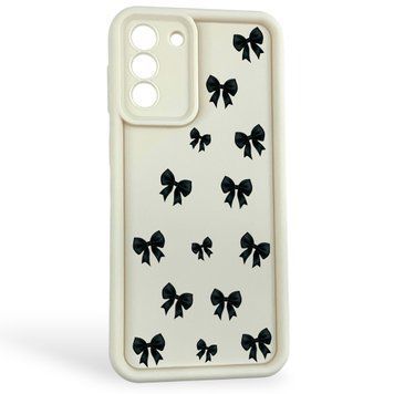Чехол силиконовый Soft Touch с 3D принтом для Samsung Galaxy S21 Plus молочный (Полная защита камеры) 0057679 фото