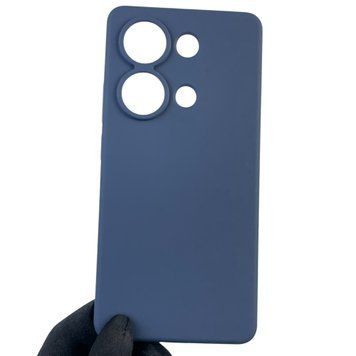 Чехол для Xiaomi POCO M6 Pro 4G силиконовый с микрофиброй нескользящий на сяоми поко м6 про 4г темно-синий 0032509 фото