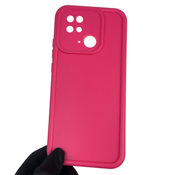 Чохол силіконовий Soft Touch для Xiaomi Poco C40 малиновий (Повний захист камери) 0039791 фото