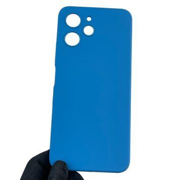 Чехол для Xiaomi Redmi 12 4G силиконовый с микрофиброй нескользящий на сяоми редми 12 4г синий 0032568 фото