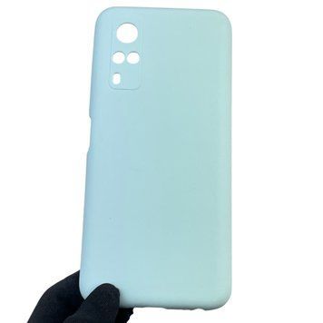 Чехол для Vivo Y31 силиконовый с микрофиброй нескользящий на виво у31 голубой 0032354 фото