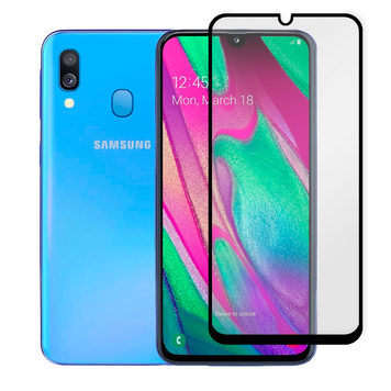 Защитное стекло для телефона Samsung Galaxy A60 (SM-A6060) противоударное полноэкранное на самсунг а60 черное 0038308 фото