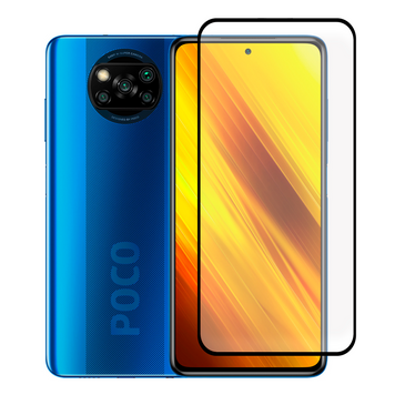Защитное стекло для телефона Xiaomi Poco X3 NFC противоударное полноэкранное на сяоми поко х3 нфс черное 0038850 фото