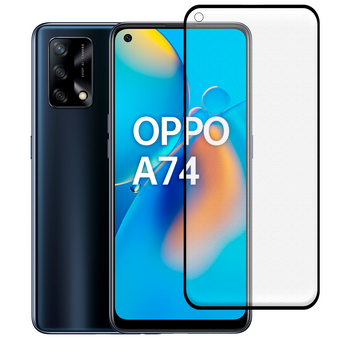 Захисне скло МАТОВЕ для телефона OPPO A74 (4G) протиударне повноекранне на оппо а74 (4г) чорне 0039166 фото