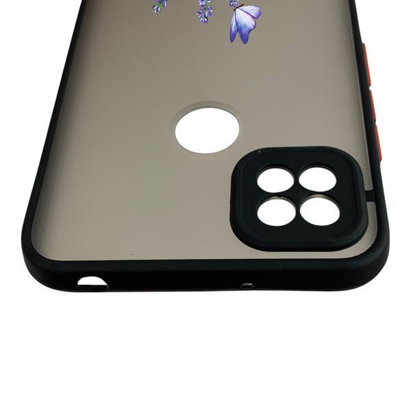 Чехол для телефона Xiaomi Redmi 9C с 3D принтом лаванда с бабочками с высокими бортами черный 0059326 фото
