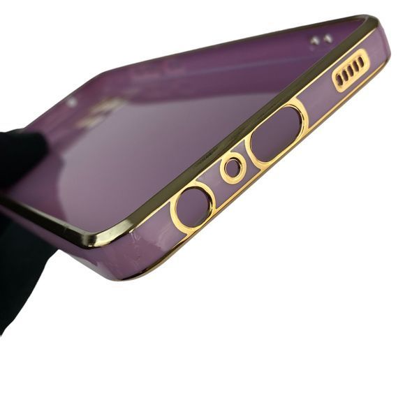 Чехол для Samsung Galaxy A72 SM-A725F с кольцом MagSafe с золотой окантовкой на самсунг а72 черничный gs1 0021540 фото