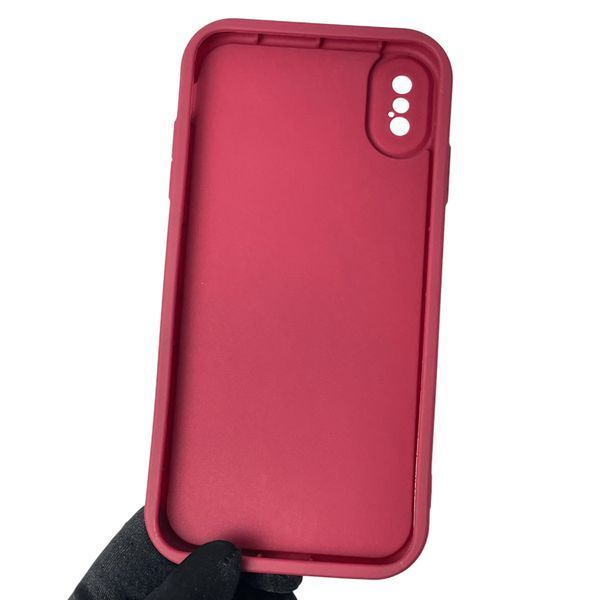 Чохол силіконовий Soft Touch з 3D принтом кумедний тед ведмідик для Apple iPhone Xs Max бордовий (Повний захист камери) 0049371 фото