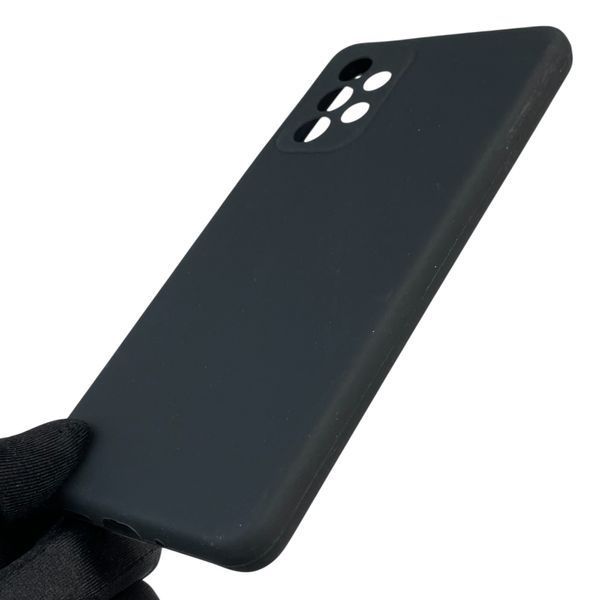 Чохол для Samsung Galaxy A73 5G (SM-A736B) силіконовий з мікрофіброю нековзний на самсунг а73 5г чорний 0032119 фото