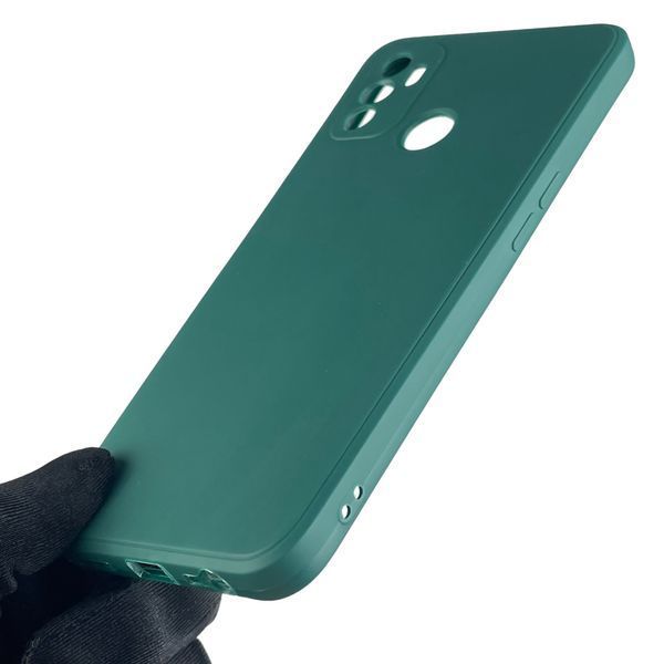 Чохол для OPPO A33 протиударний однотонний із квадратними гранями із захистом камери на оппо а33 зелений 0008378 фото