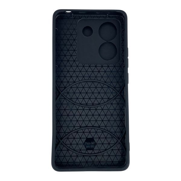 Чохол протиударний для Xiaomi Poco M7 Pro 5G з магнітною пластиною зі шторкою на камері чорний 0051703 фото