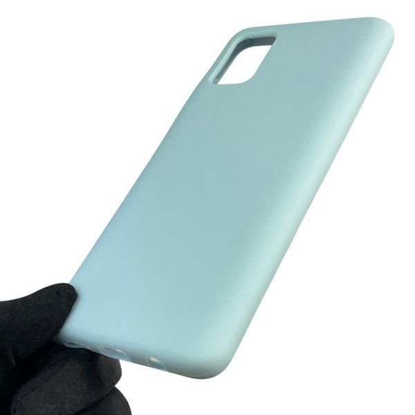 Чехол для Samsung Galaxy A51 (SM-A515F) силиконовый с микрофиброй нескользящий на самсунг а51 голубой 0032001 фото