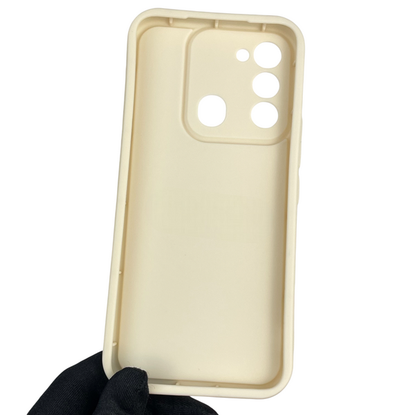 Чохол силіконовий Soft Touch з 3D принтом для TECNO Spark 8C (KG5k) молочний (Повний захист камери) 0042075 фото