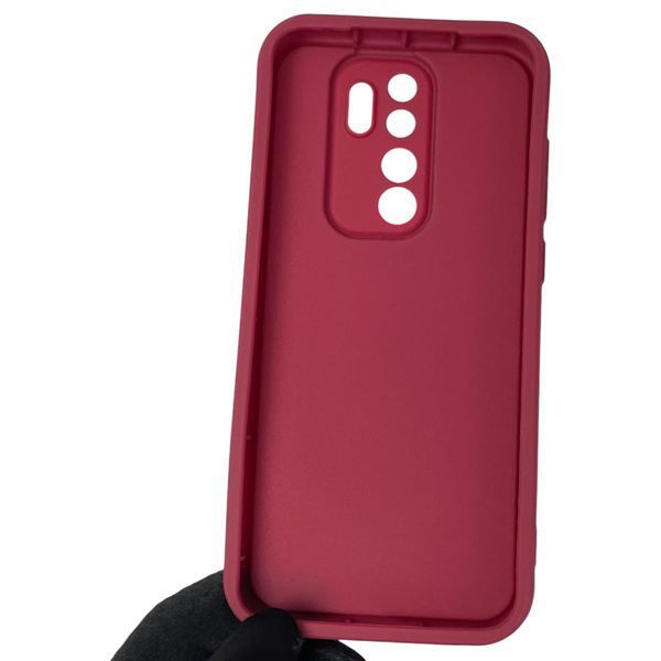 Чехол силиконовый Soft Touch с 3D принтом смешного теда мишки для Xiaomi Redmi Note 8 Pro бордовый (Полная защита камеры) 0049266 фото