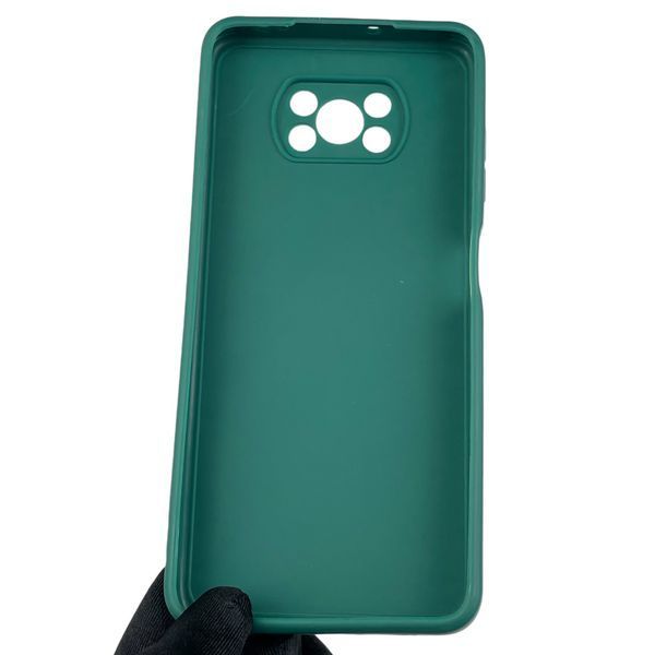 Чохол для Xiaomi POCO X3 NFC з квадратними гранями із захистом камери на сяомі поко х3 нфс зелений 0012690 фото