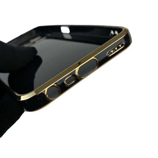 Чехол для Realme Narzo 50A Prime с кольцом-подставкой с золотой окантовкой на реалми нарзо 50а прайм черный gs1 0021049 фото