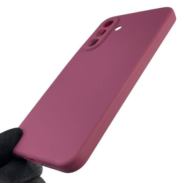 Чехол для Samsung Galaxy A56 (SM-A566B) силиконовый с микрофиброй нескользящий на самсунг а56 бордовый 0032101 фото