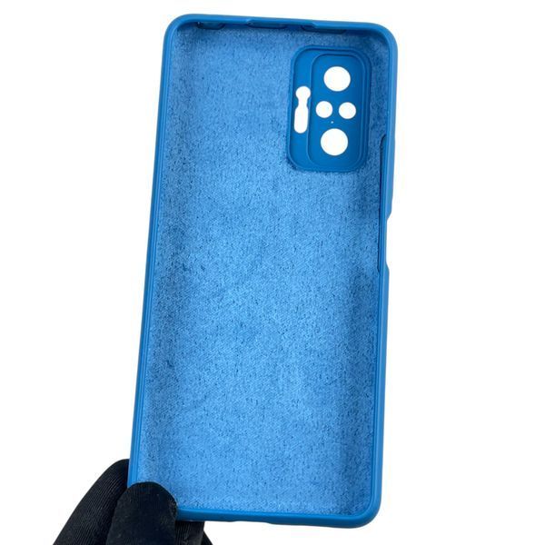 Чехол для Xiaomi Redmi Note 10 Pro 4G силиконовый с микрофиброй на сяоми редми нот 10 про 4г синий 0032628 фото